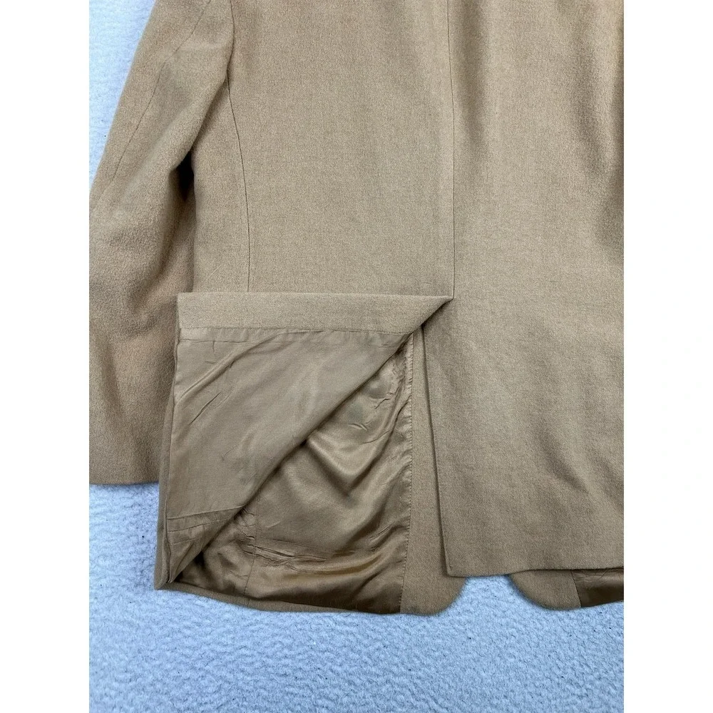 Bill Blass Blazer Mens 46R Camel Hair Tan Sport Coat Classic Two Button Made USA